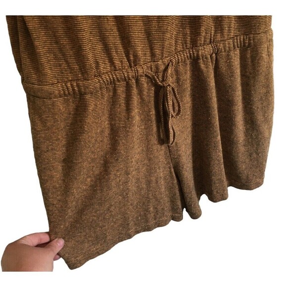 Prana Yellow Gray Shorts Romper Women's Small Hemp One Piece Sleeveless NEW - Picture 2 of 6